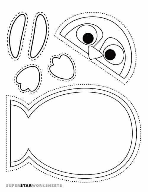 penguin cut out printable penguin cut out printable