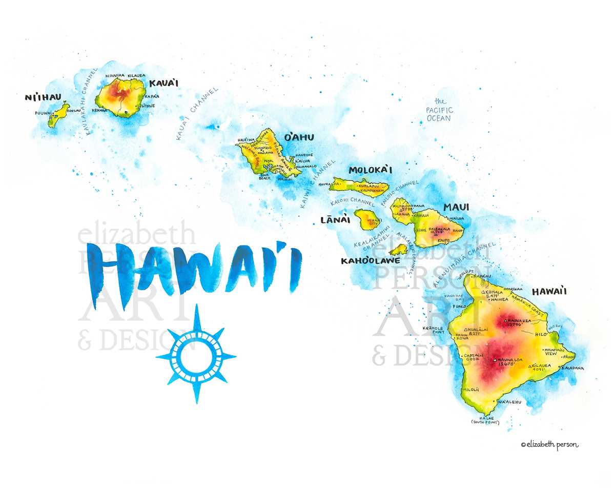 printable map of hawaii