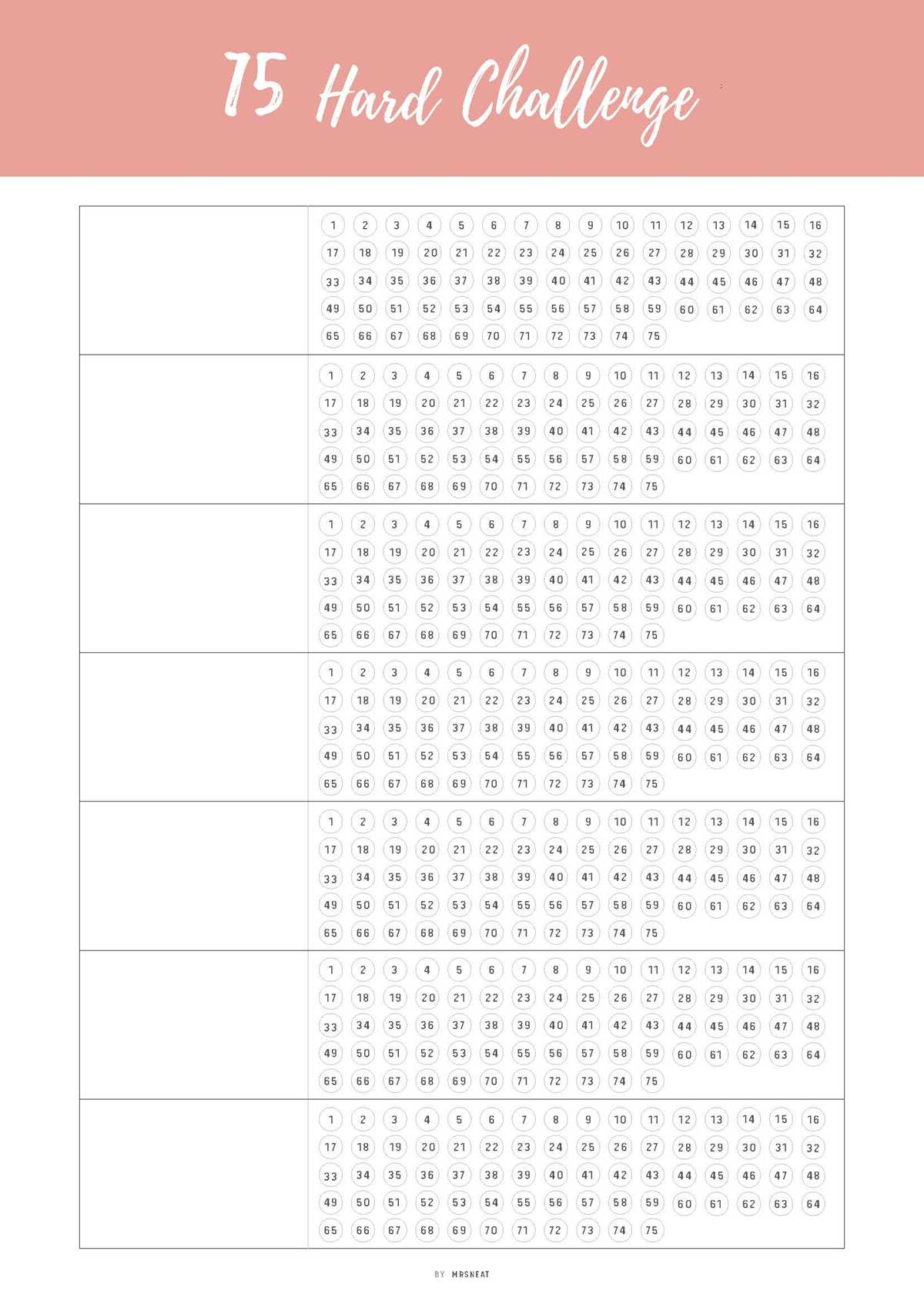 printable 75 hard challenge