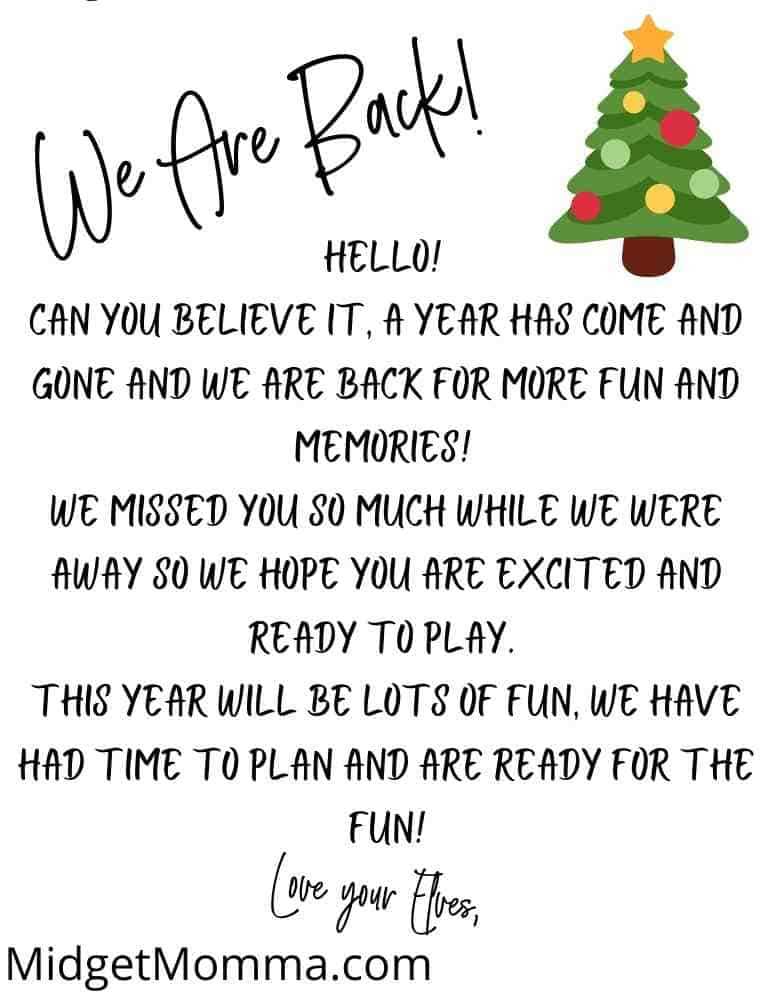 free elf letter printable