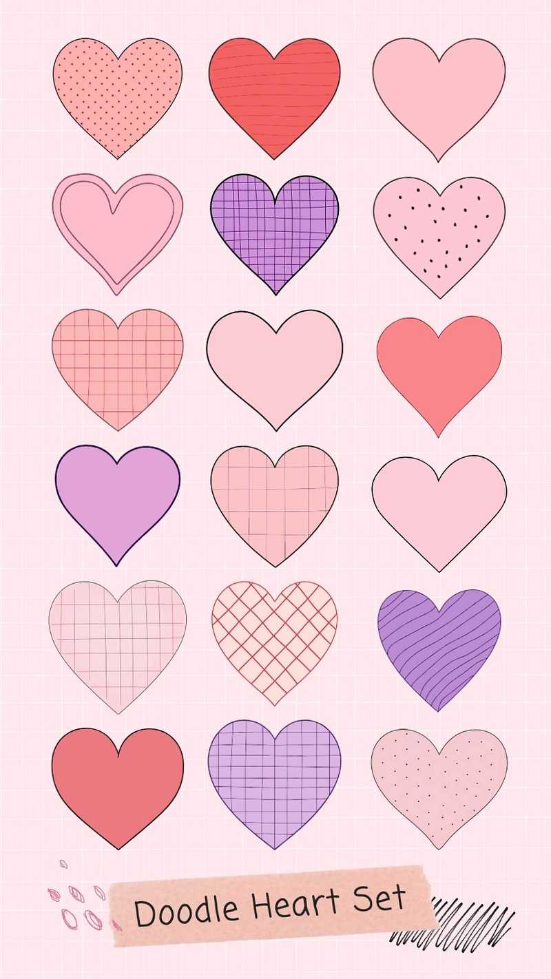 pink heart printable