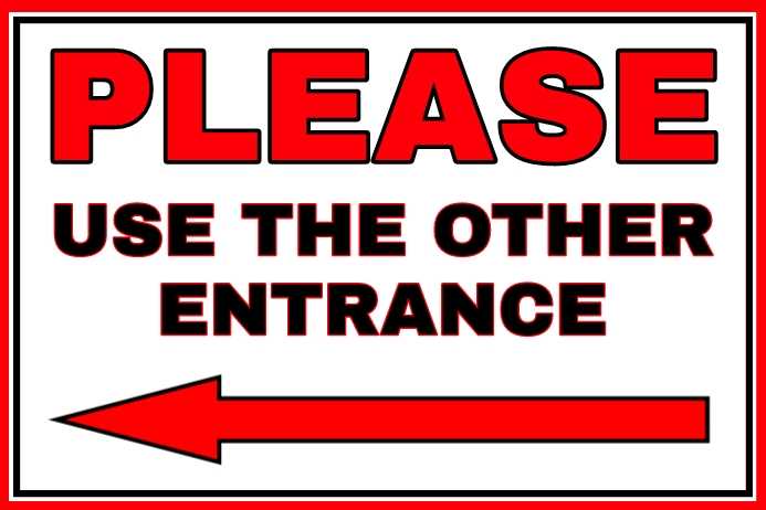 please use other door sign printable free please use other door sign printable free