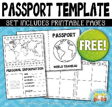 passport book printable editable passport book printable editable