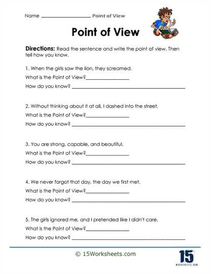 point of view printables point of view printables
