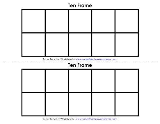 10 frames printable 10 frames printable