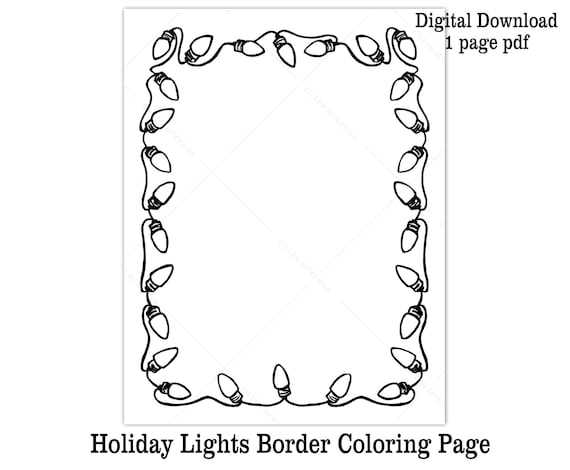 printable christmas border black and white