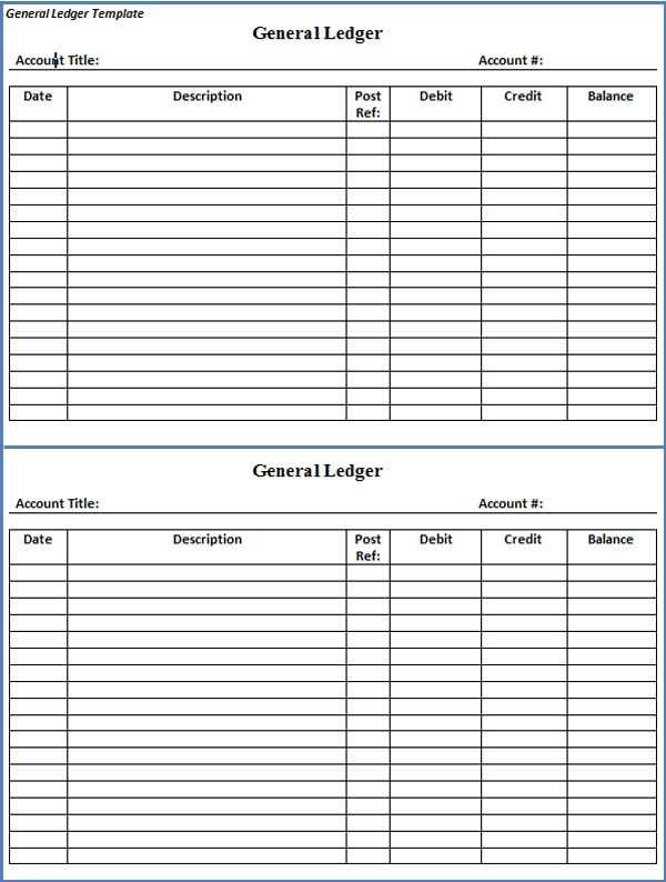 printable account ledger