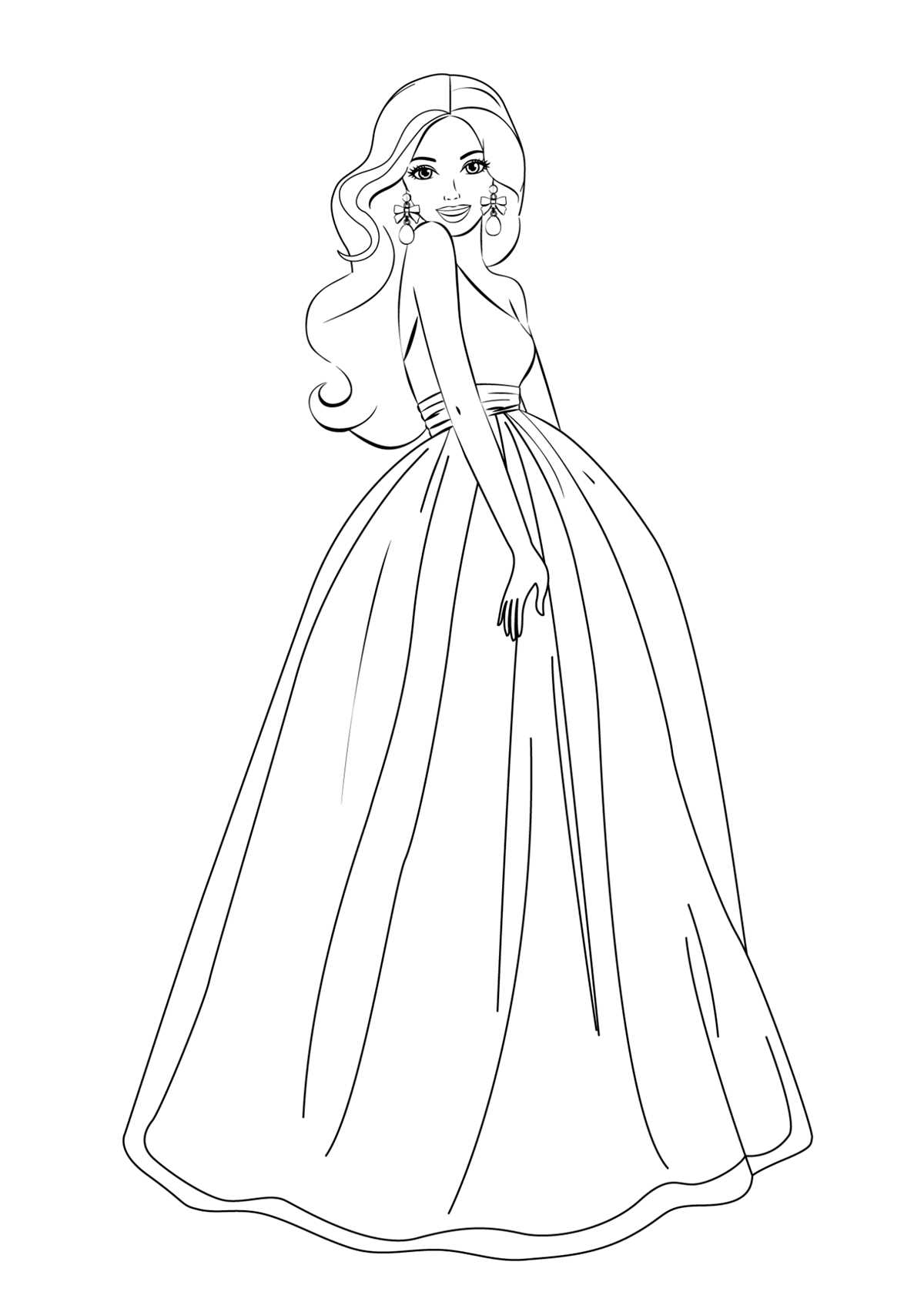 printable barbie colouring