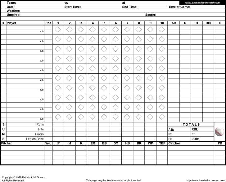 printable baseball scorecards printable baseball scorecards