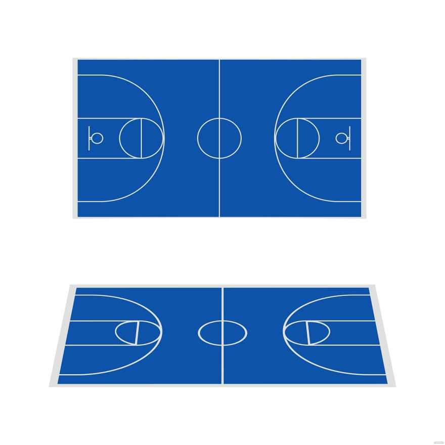 printable basketball court