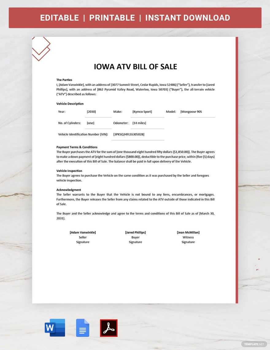 printable bill of sale iowa printable bill of sale iowa