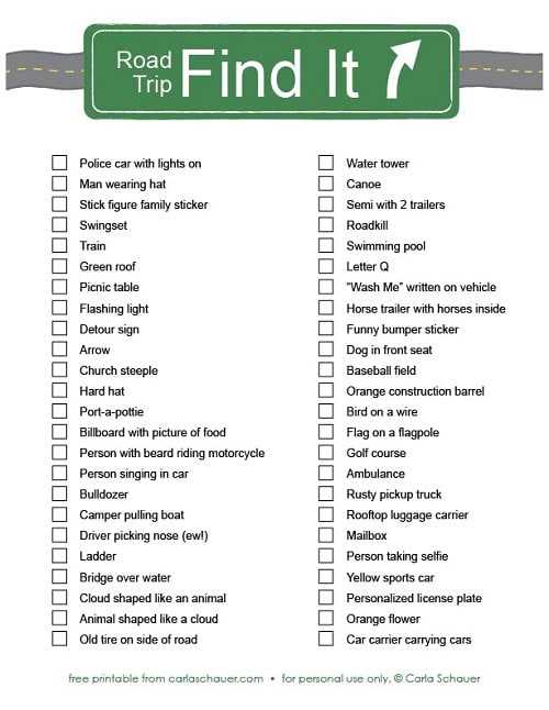 printable car scavenger hunt printable car scavenger hunt
