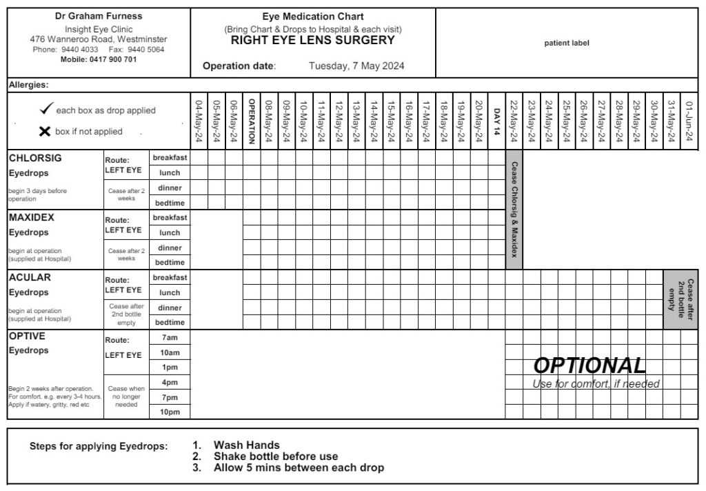 printable cataract surgery eye drop schedule template printable cataract surgery eye drop schedule template