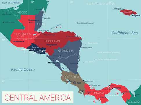 printable central america map printable central america map