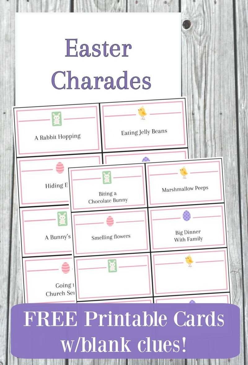printable charades game cards