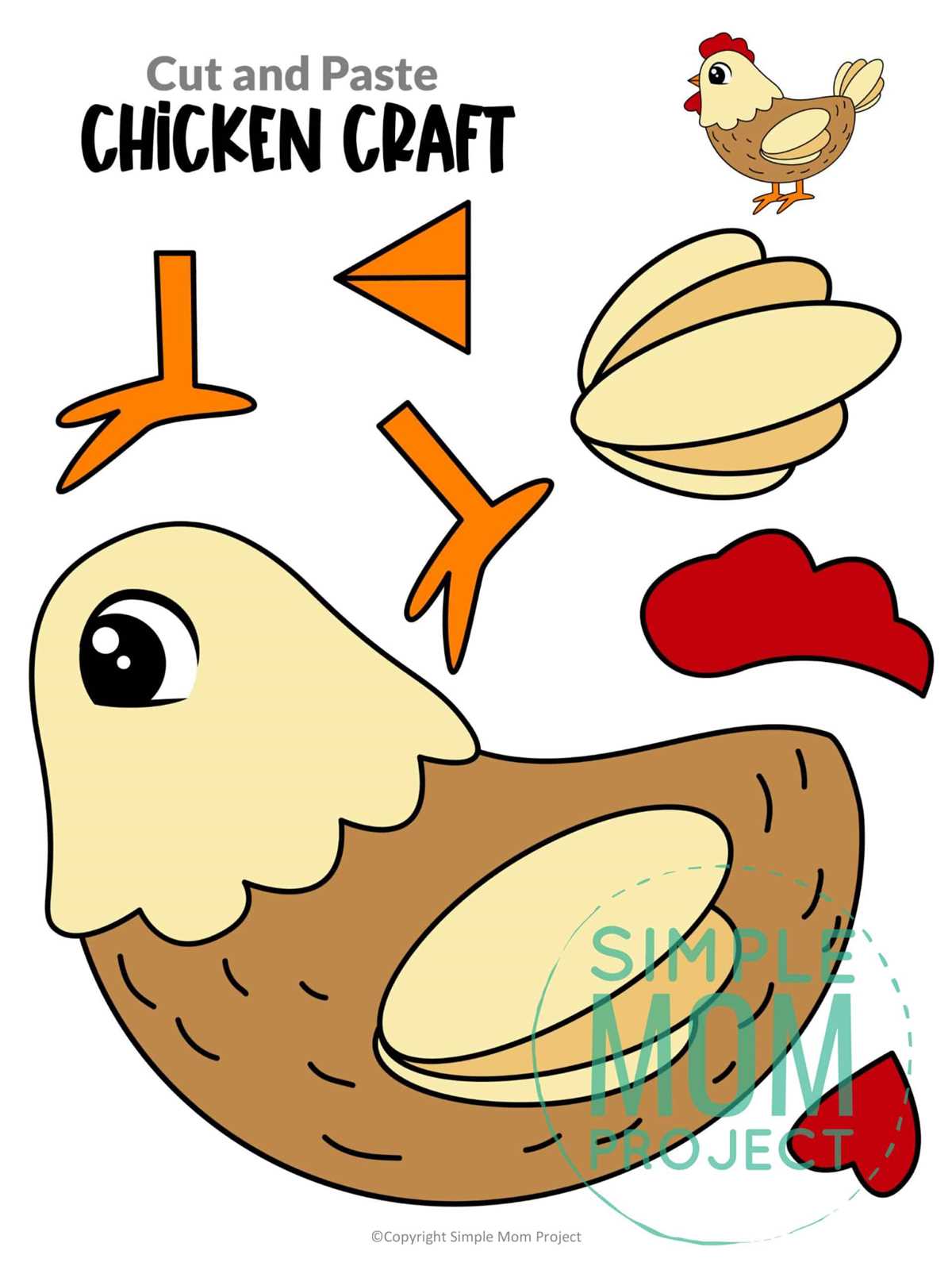 printable chicken template