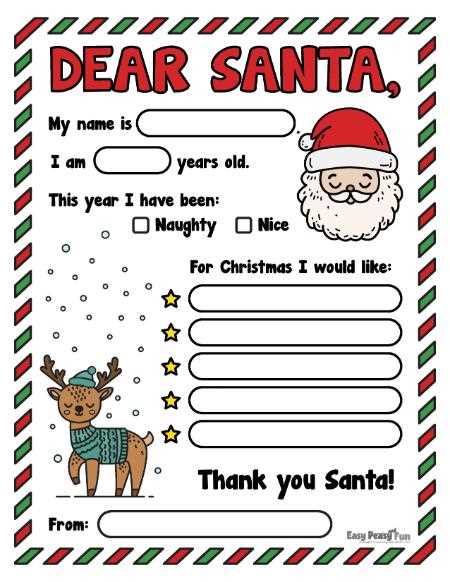printable christmas letters from santa