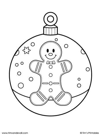 printable coloring christmas ornaments