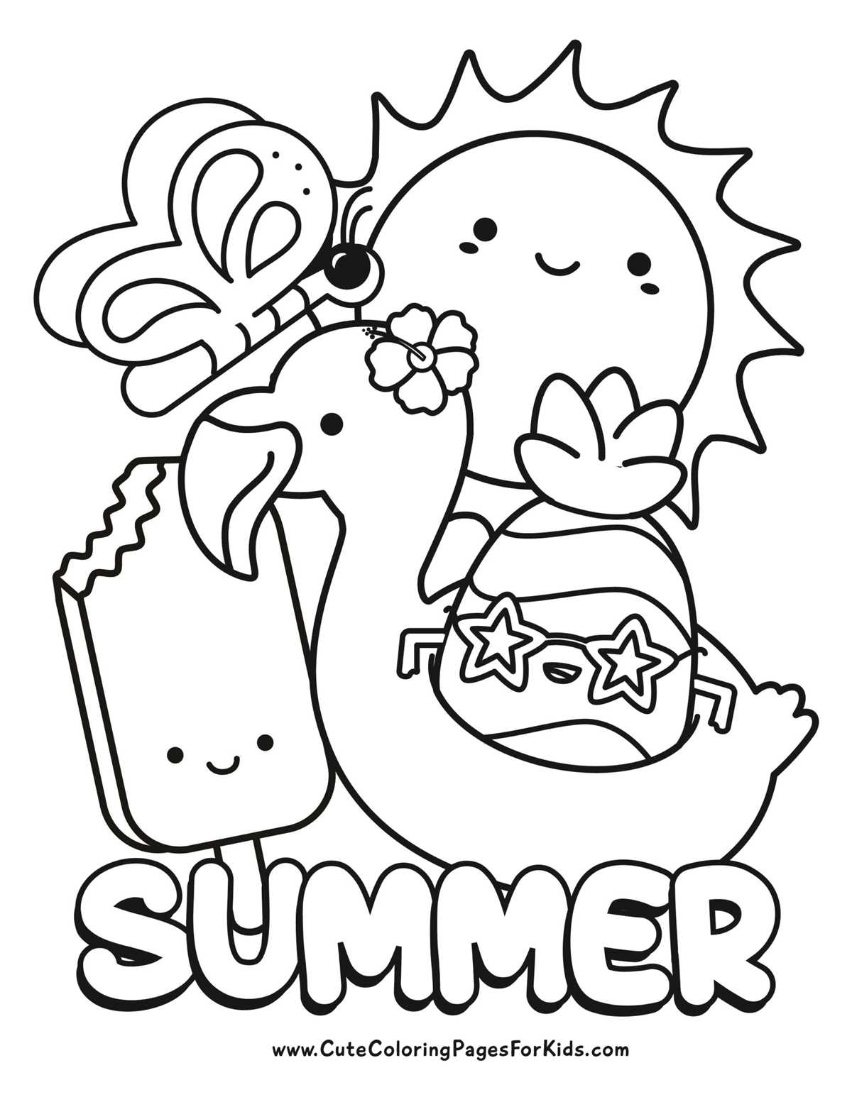 printable coloring sheets for summer
