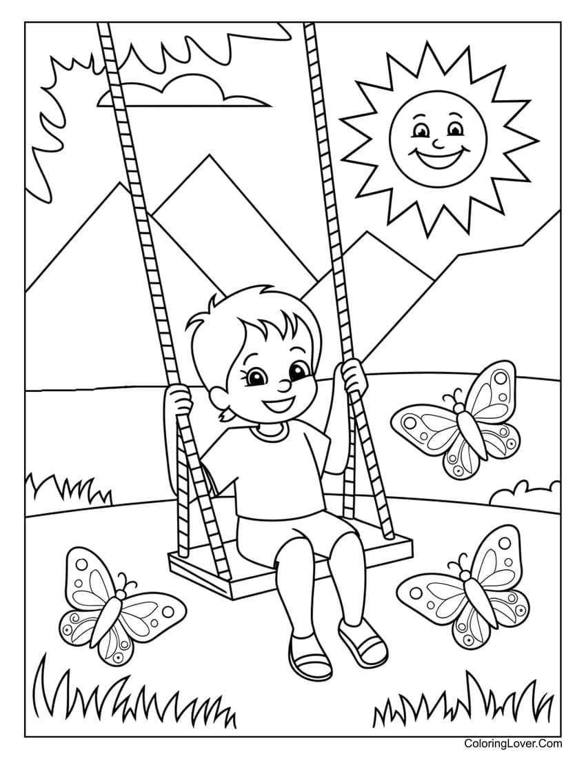 printable coloring sheets for summer