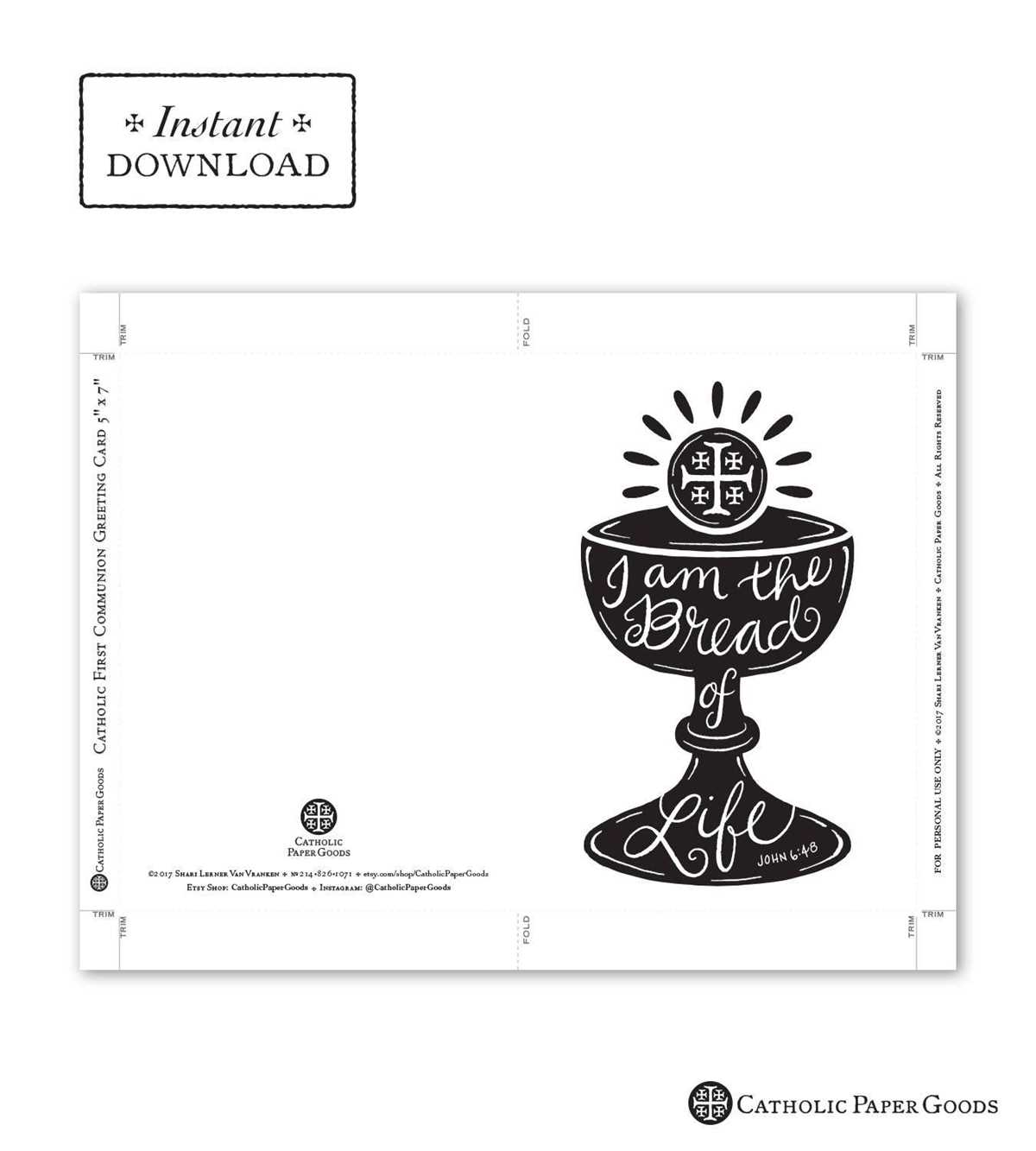 printable communion cards