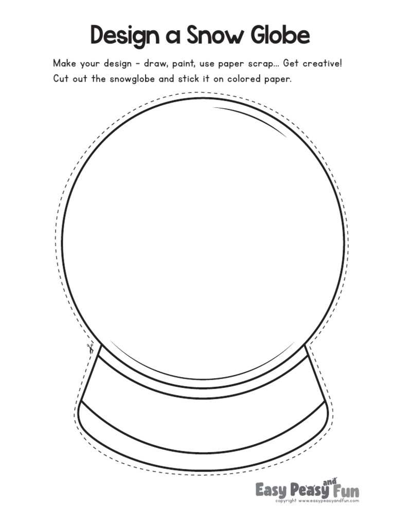 printable cut out snow globe template printable cut out snow globe template