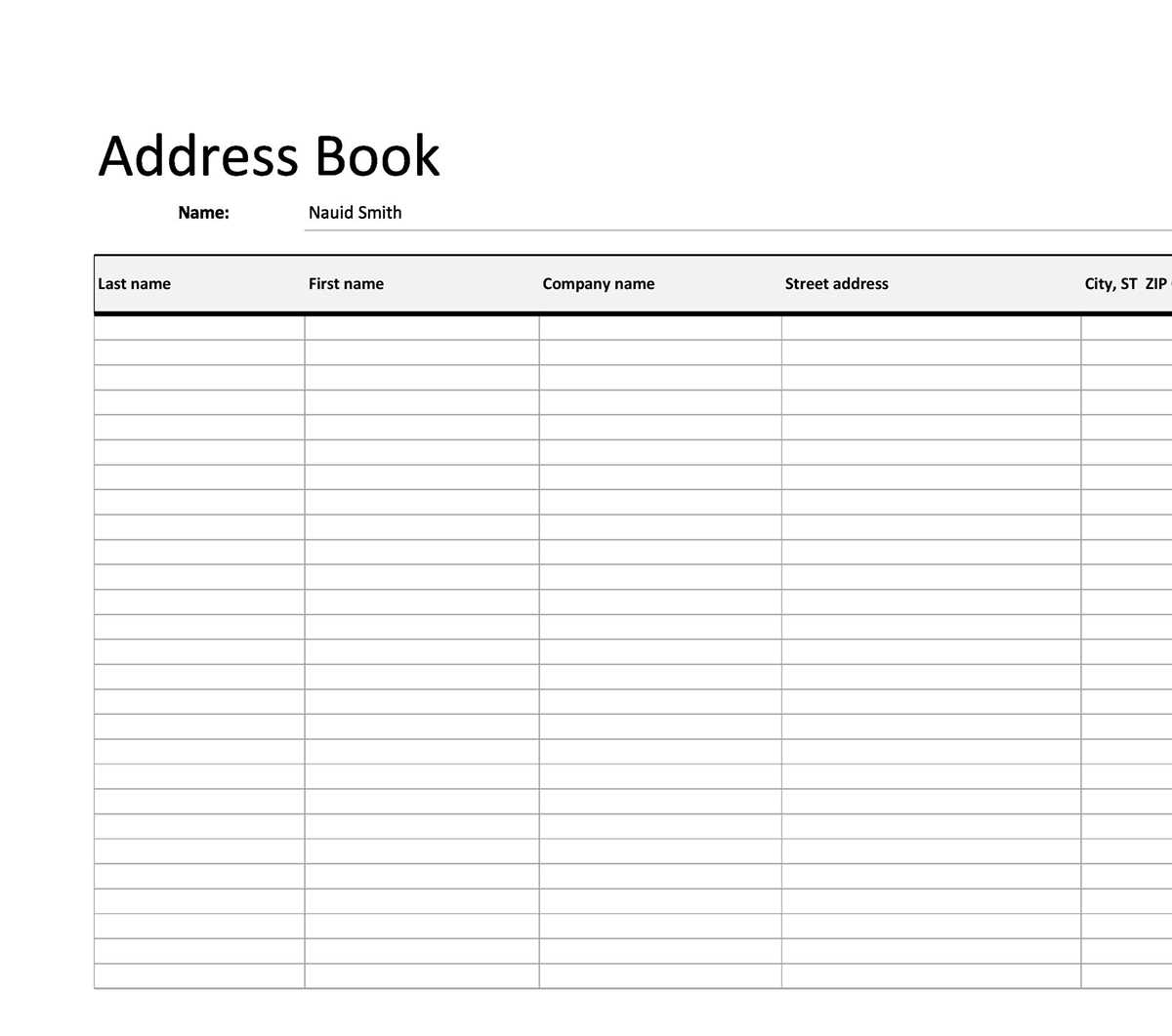 printable cute contact list template printable cute contact list template