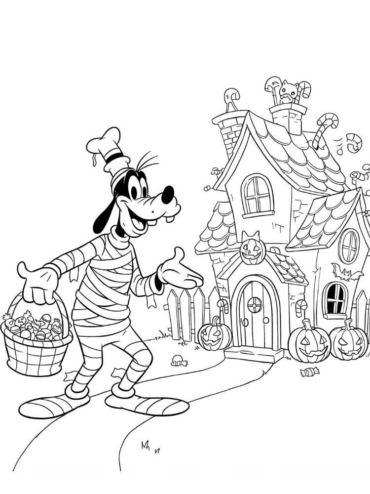 printable disney halloween coloring pages