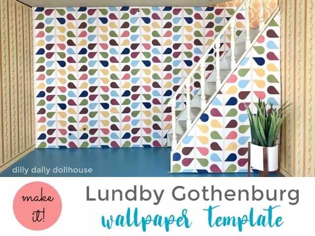 printable dollhouse wallpaper