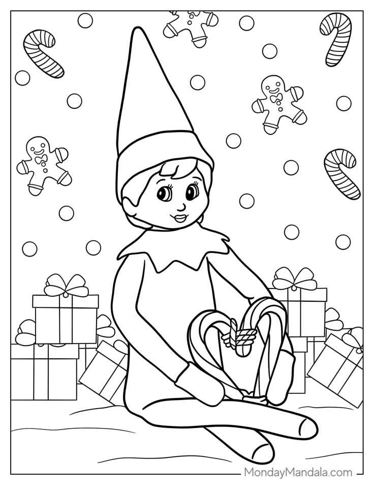 printable elf on shelf