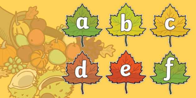 printable fall alphabet letters