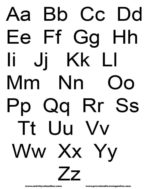 printable font letters