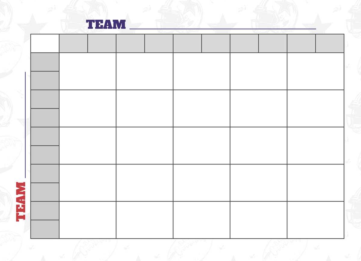 printable football pool template