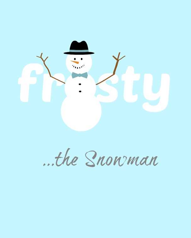 printable frosty the snowman