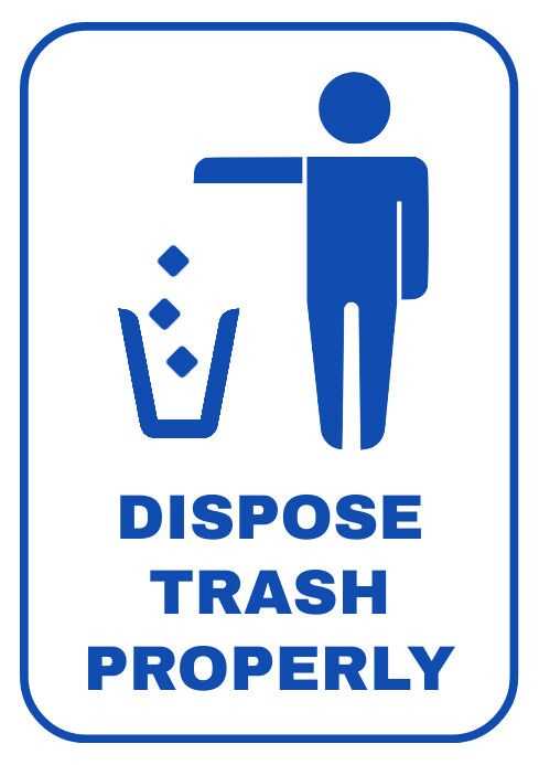 printable garbage signs