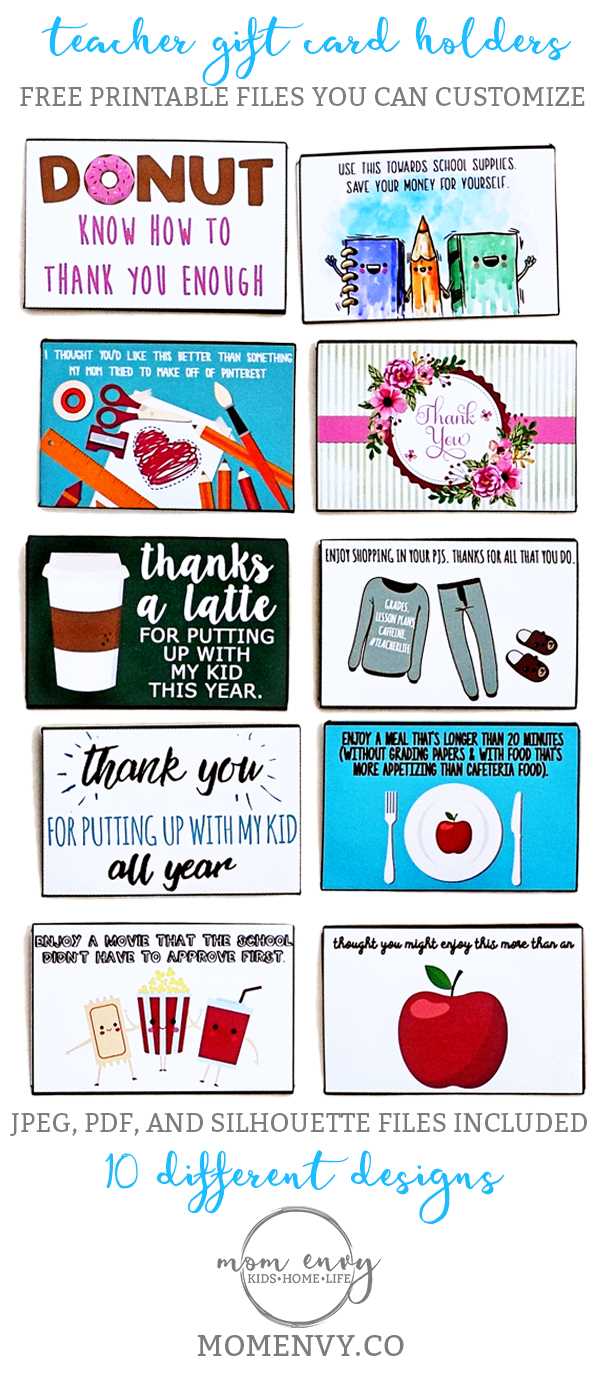 printable gift card holder