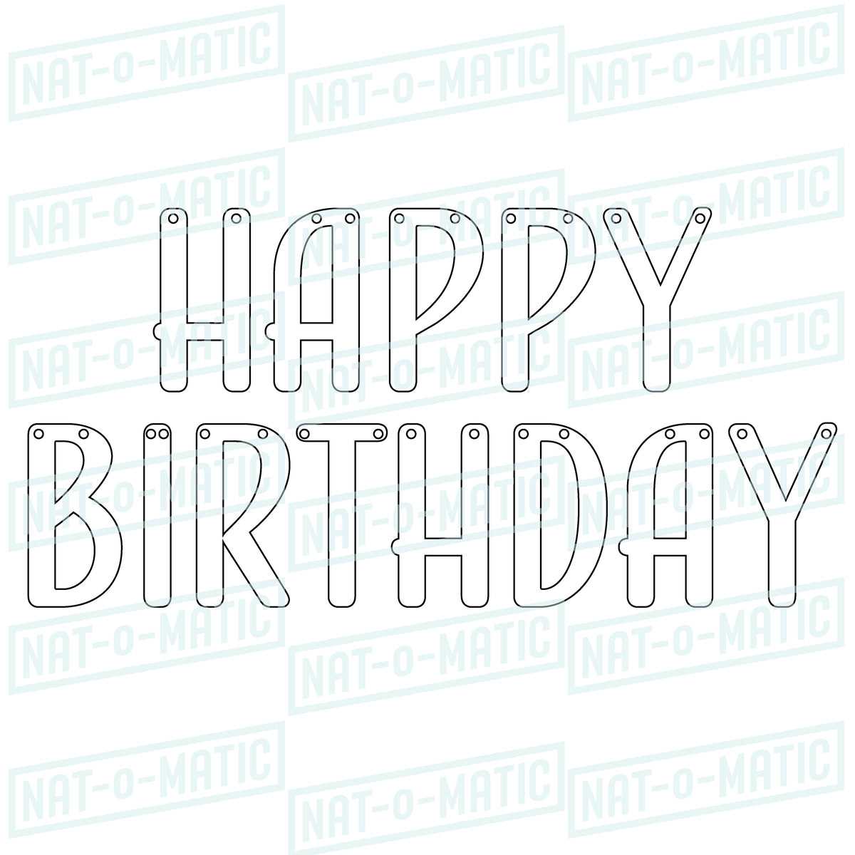 printable happy birthday stencil
