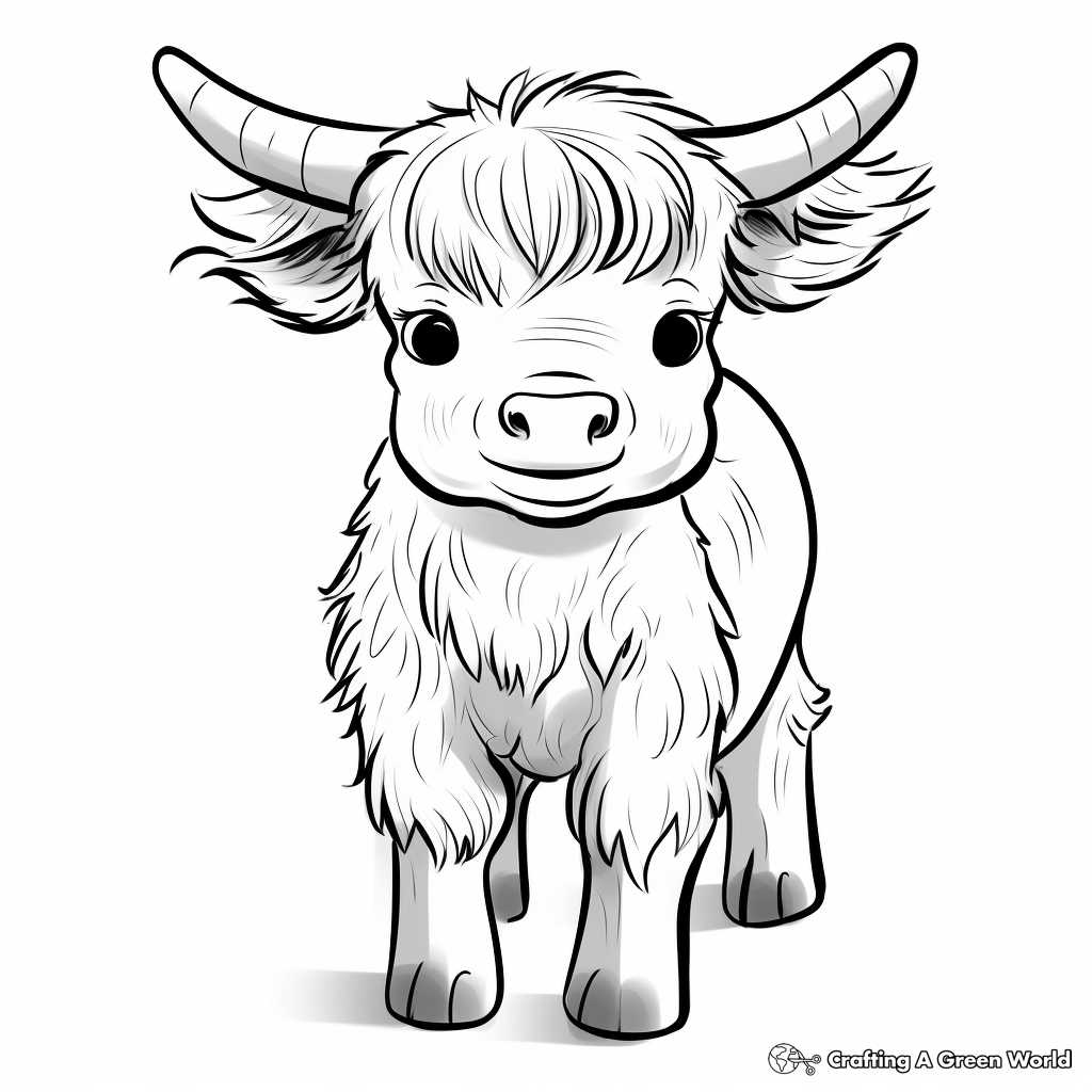 printable highland cow coloring page printable highland cow coloring page