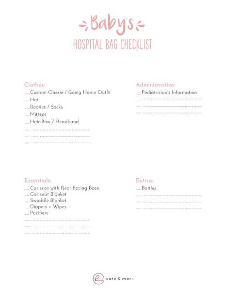 printable hospital bag checklist printable hospital bag checklist