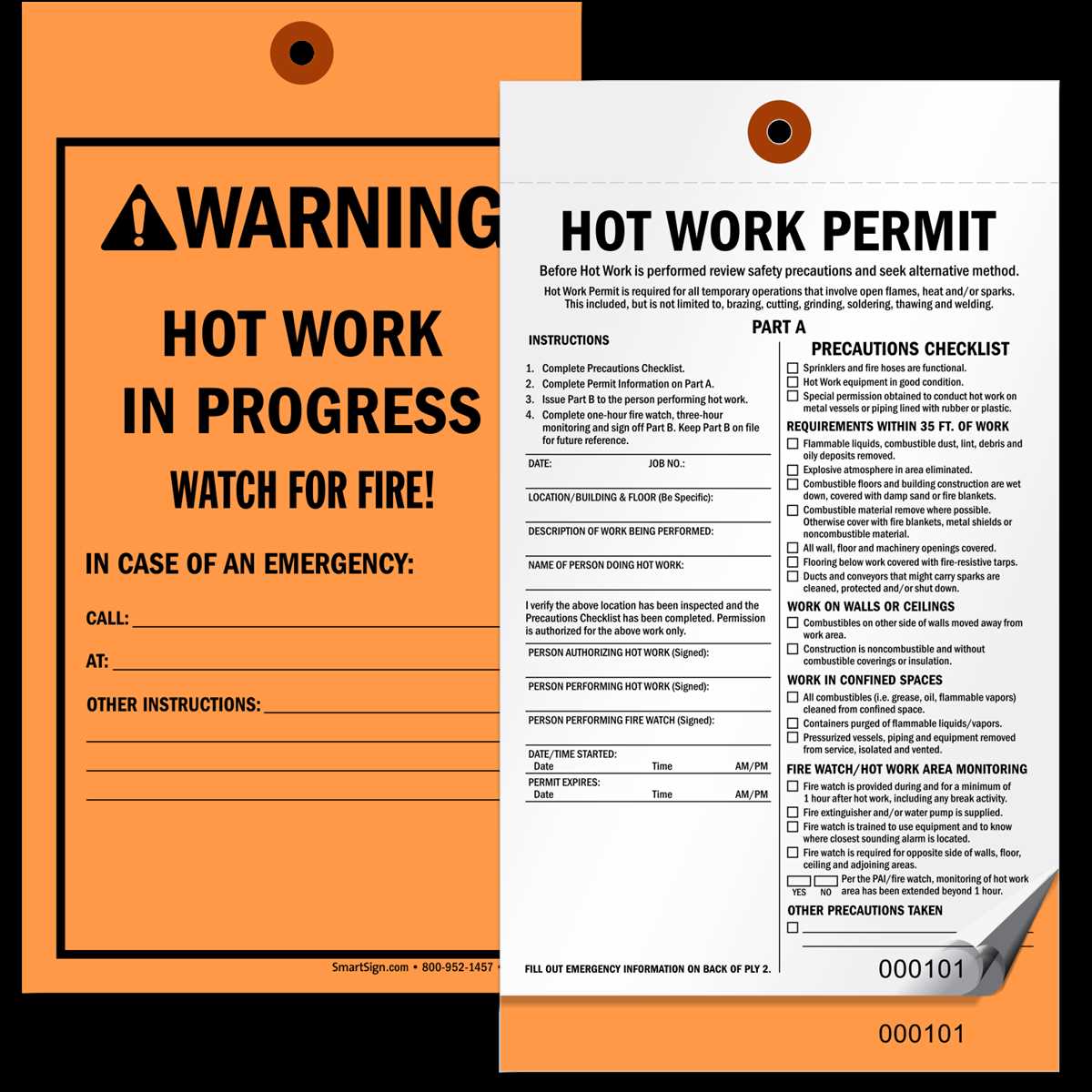 printable hot work permit