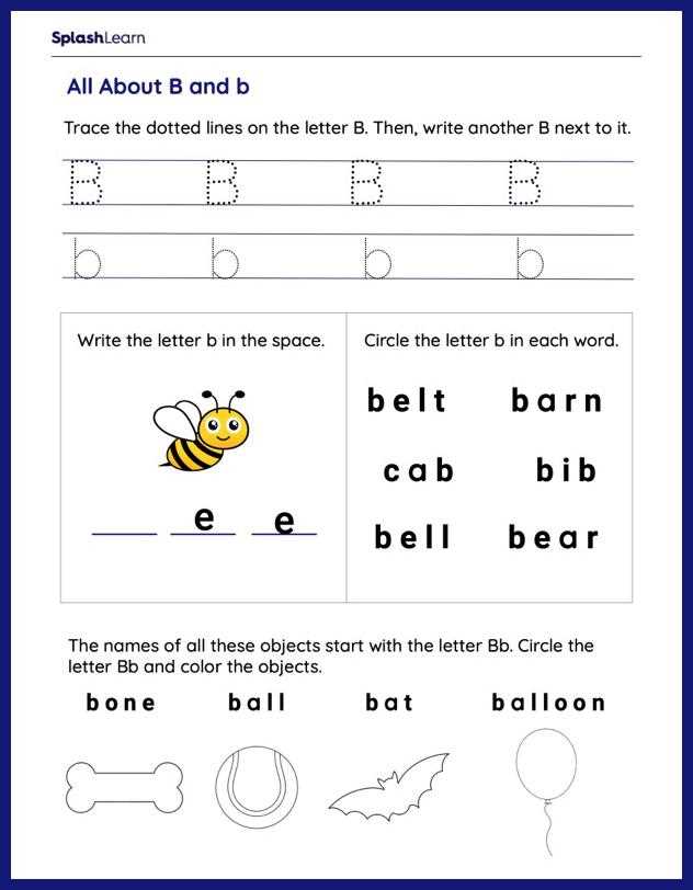 printable letter b worksheets