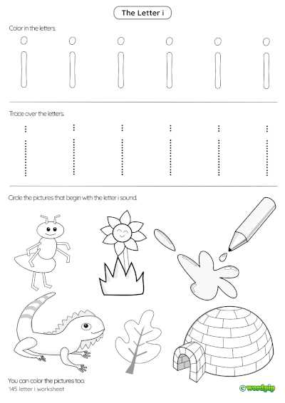 printable letter i worksheets