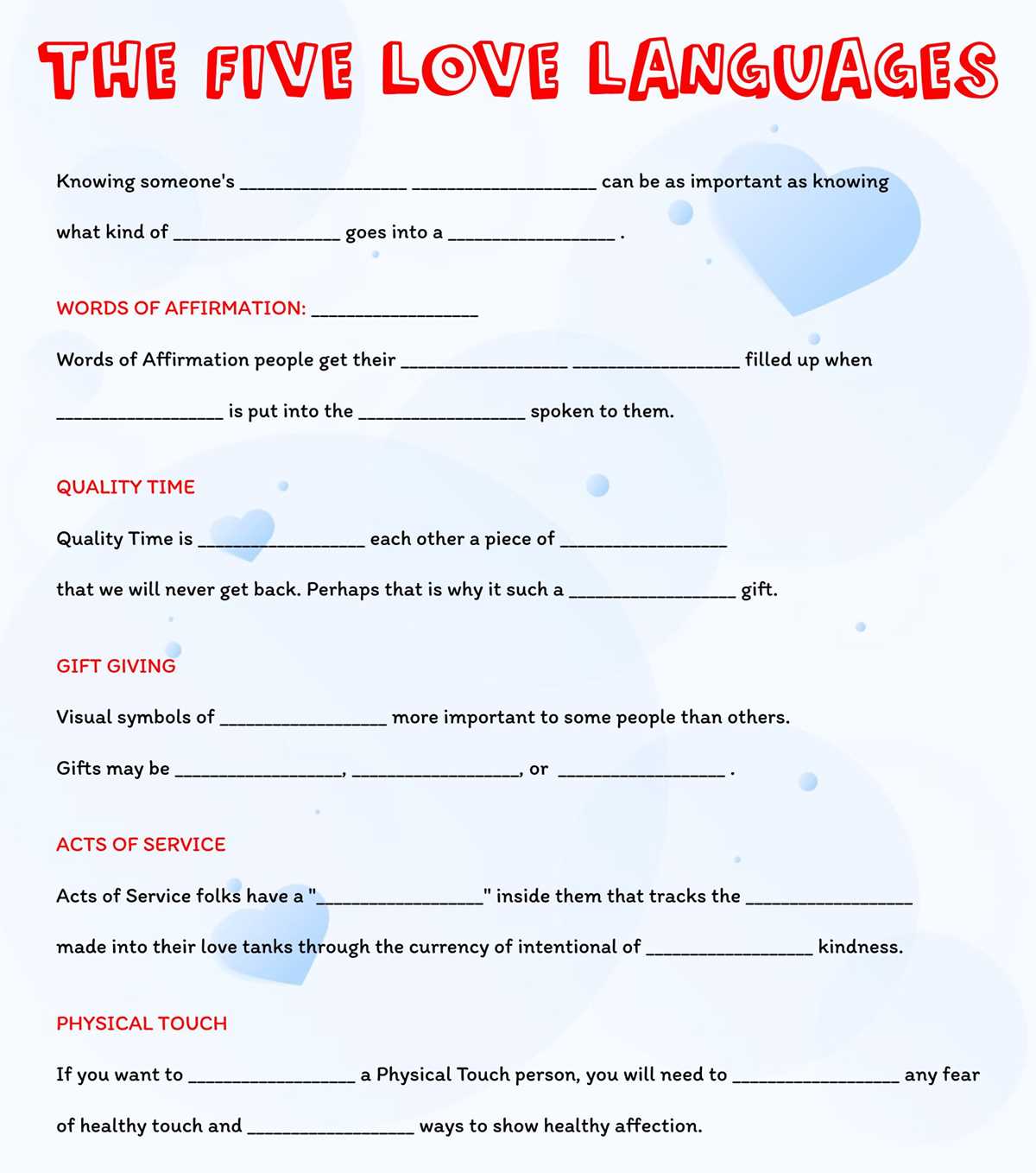 printable love language test