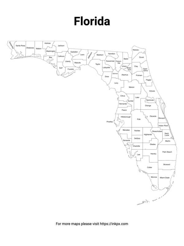 printable map of florida