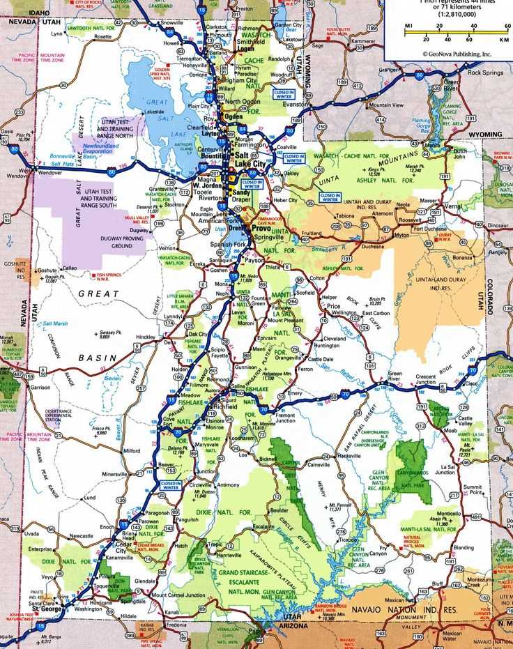 printable map utah