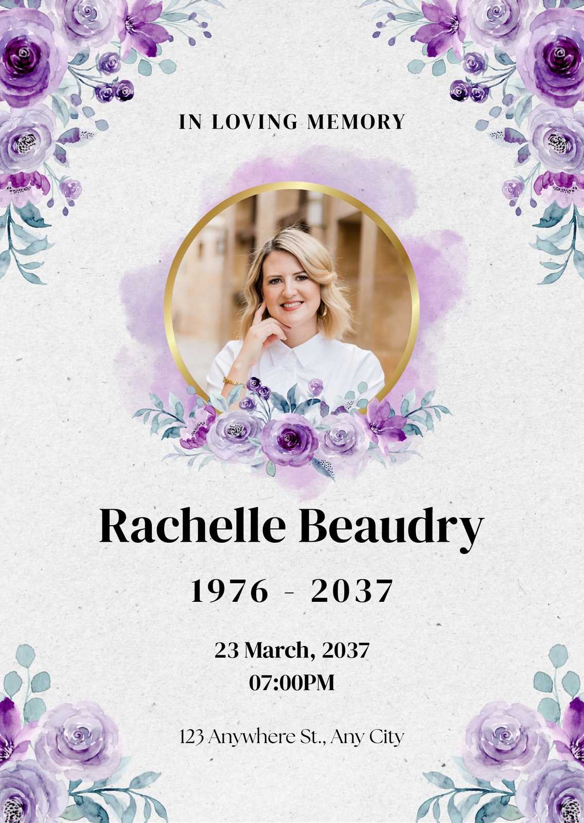 printable memorial cards