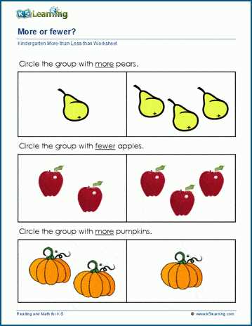 printable more and less worksheets