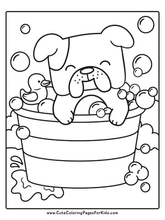 printable puppy colouring pages