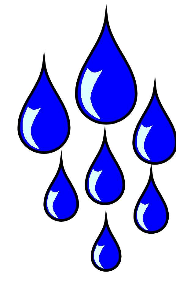 printable rain drops