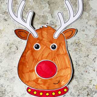 printable reindeer face